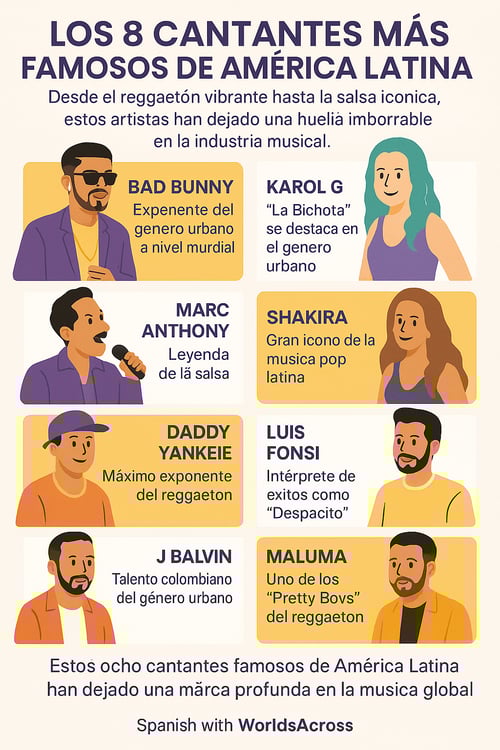 Cantantes famosos de América Latina
