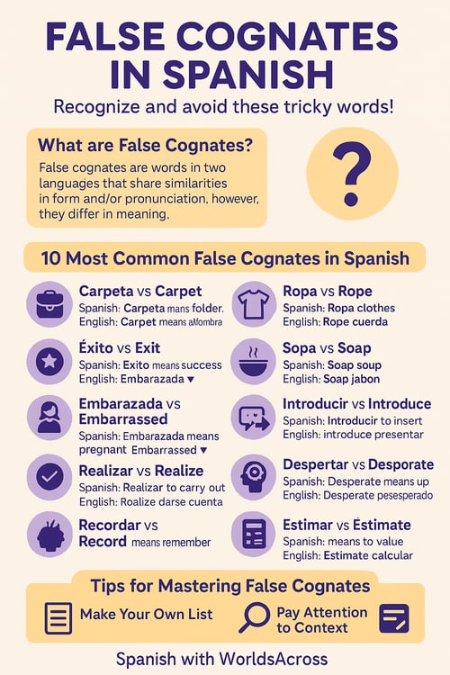 False cognates in Spanish