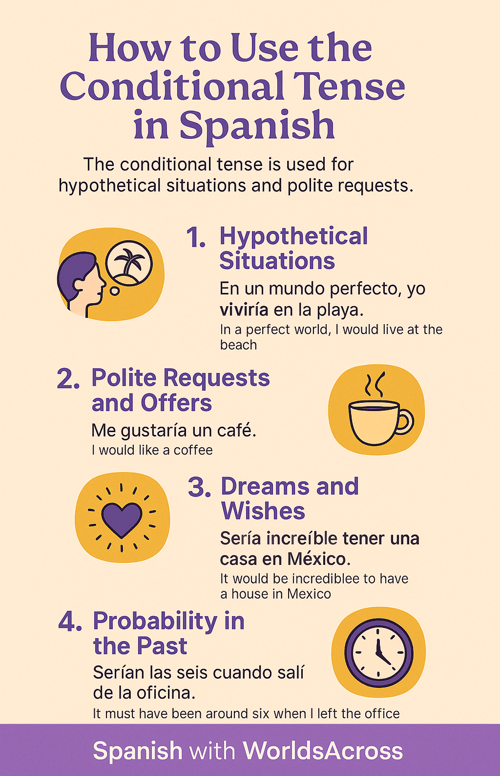 How to use conditional tense in Spanish
