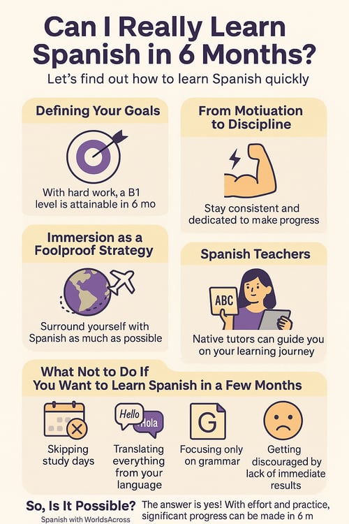 Learn Spanish in 6 months