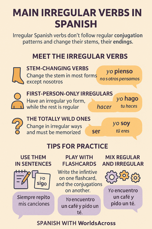Spanish verb conjugation guide