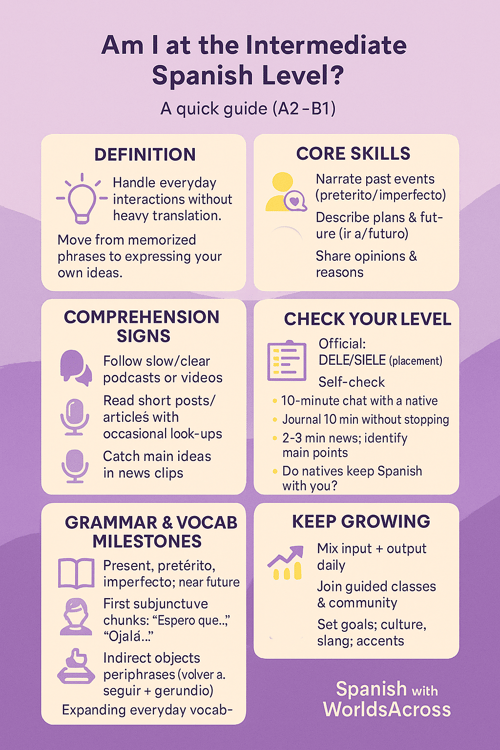 intermediate Spanish test