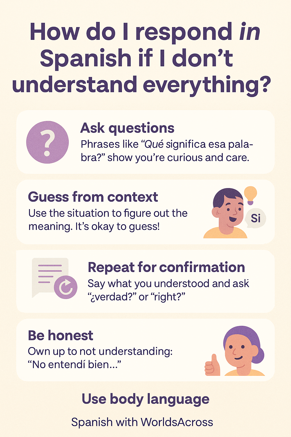 Spanish conversation strategies