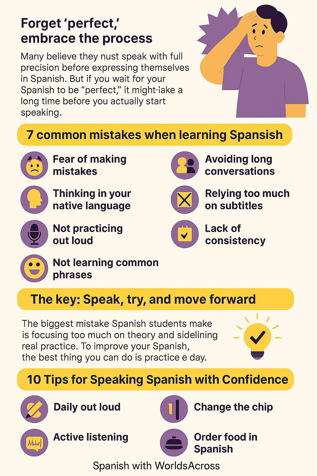 mistakes learning Spanish