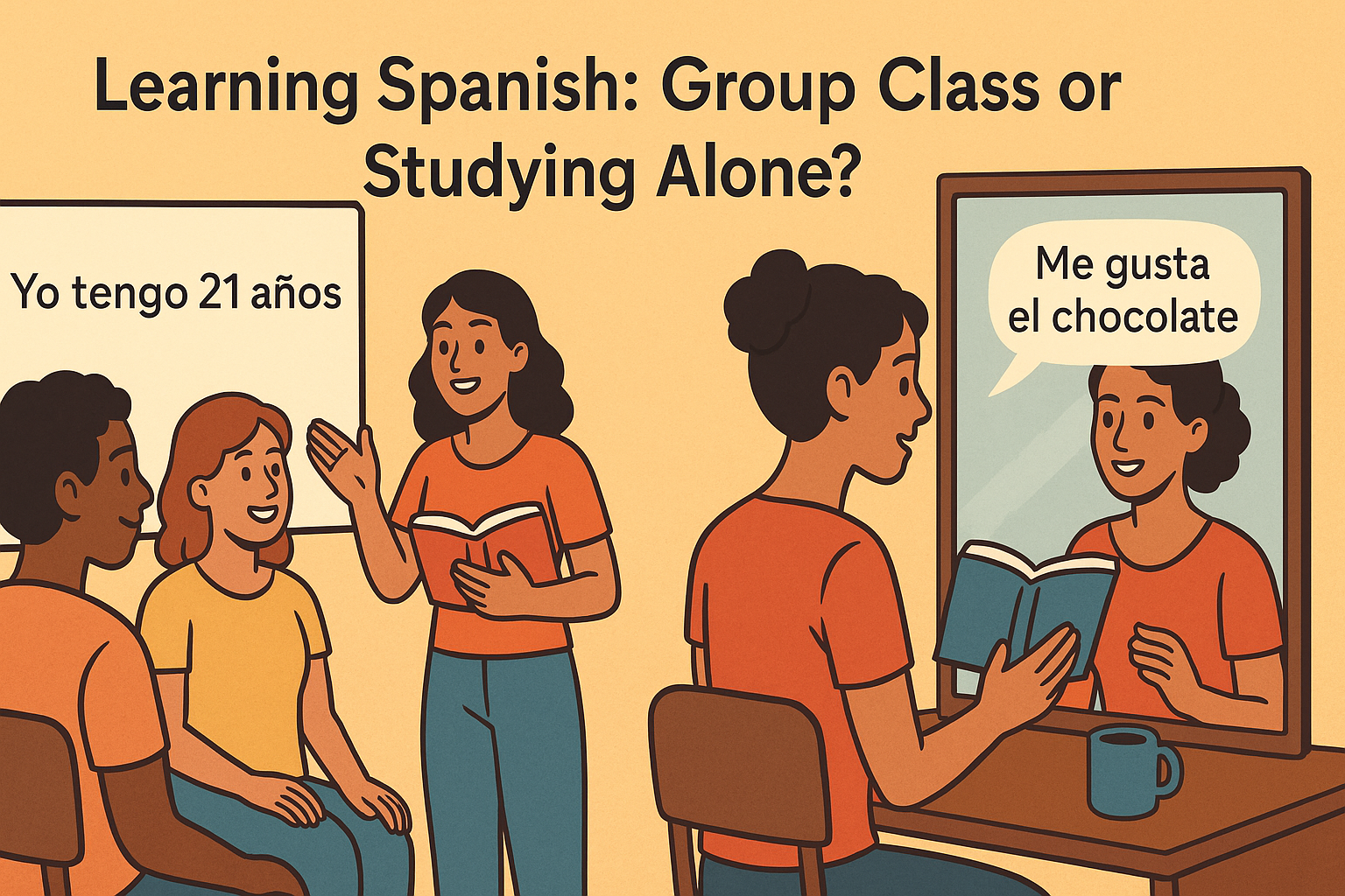 study Spanish alone