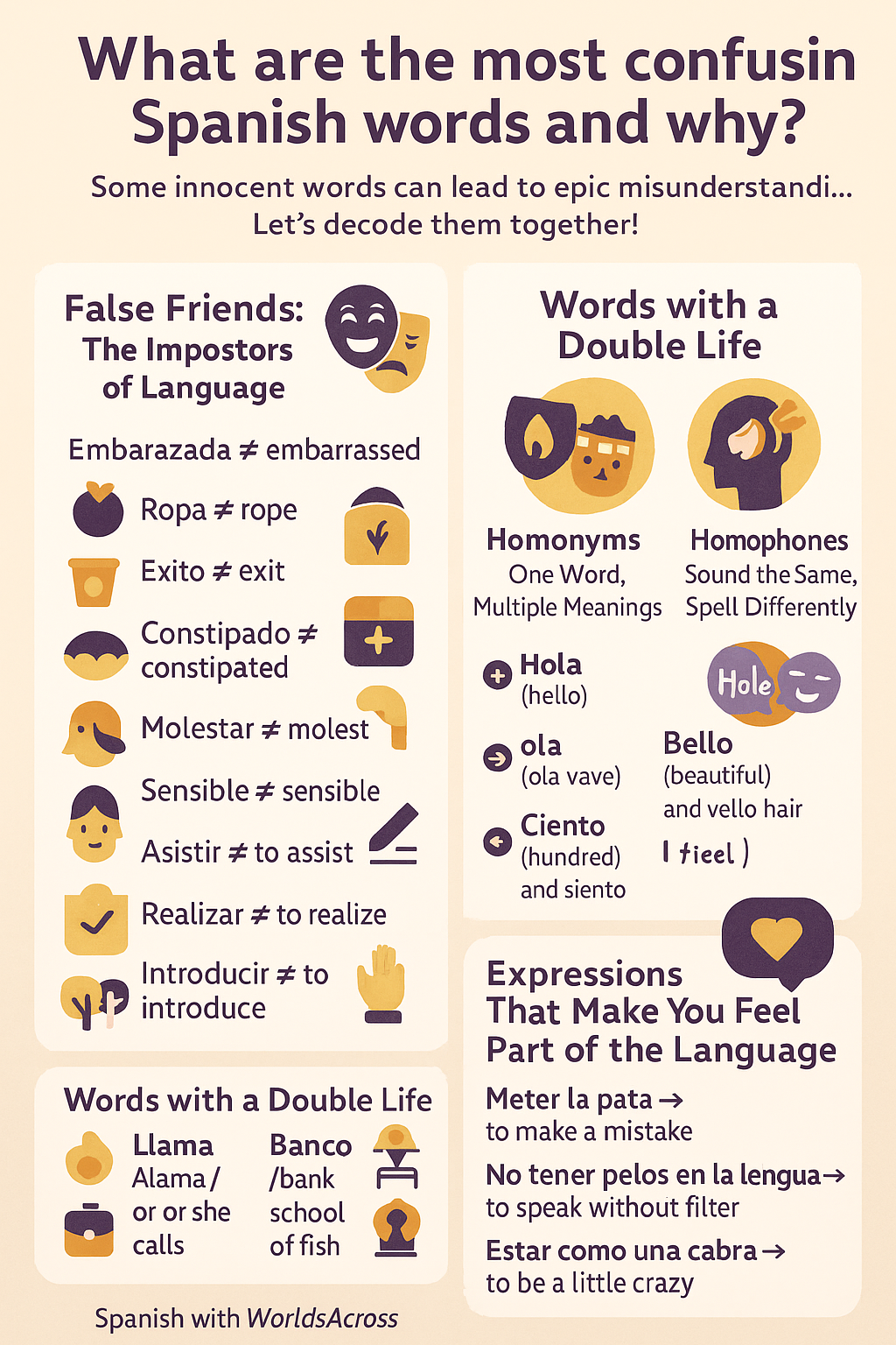tricky Spanish vocabulary